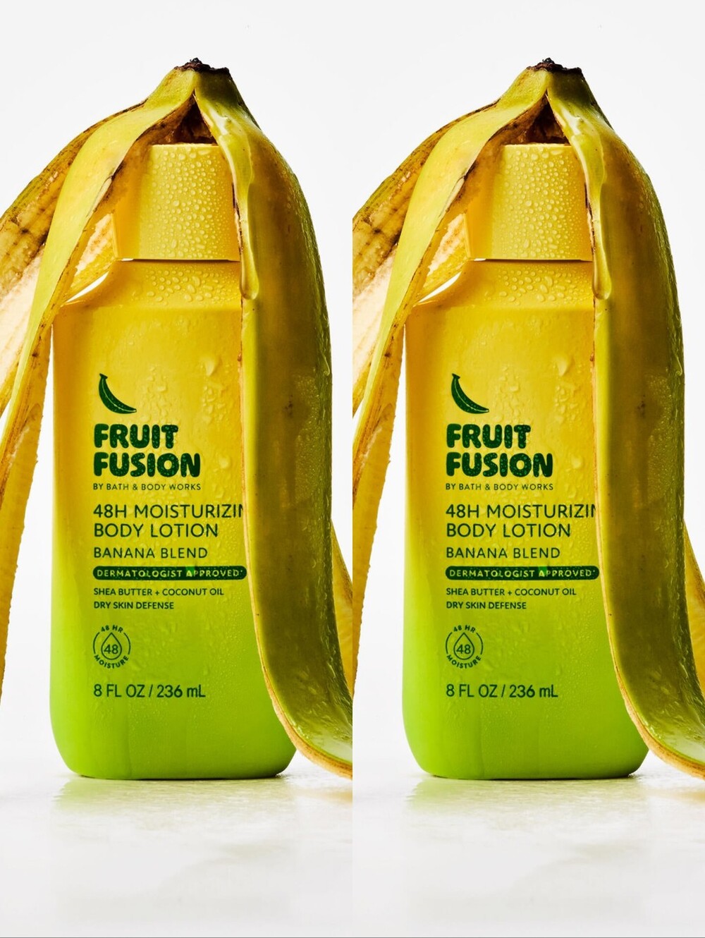 Bath Body Works Fruit Fusion Banana Blend 48H Moisturizing Body Lotion Set of 2